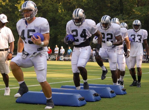 A morning at the Carolina Panther's Training Camp at Wofford College in Spartanburg, S.C. on 8/10/2009